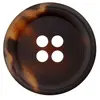 Boutons classique chiné à rebord 4 trous 18mm X3 - Prym Brun Fonce mar...