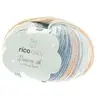 Fil à tricoter Rico RICO BABY DREAM LUX TOUCH - 13 Petrole/jaune - 13 ...