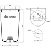 Soufflet à air, suspension pneumatique FEBI BILSTEIN 20940