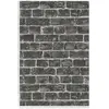 HOME MAISON Papier peint en trompe l'oeil Mur en briquettes Gris 10 m x 0,53 m