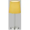 FH Lighting Lampe à poser Eve abat-jour lin nickel/jaune