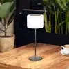 FH Lighting Lampe table batterie LED solaire Pino, noir sable