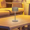 FH Lighting Lampe à poser LED rechargeable Finley gris-marron Hauteur ...