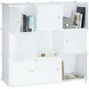 Relaxdays Étagère rangement 9 casiers portes plastique modulable DIY a...