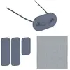 Relaxdays Attaches pour brise-vue, 52 pastilles avec fils, kit de fixation pour pare-soleil, gris