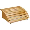 Relaxdays Repose-Pieds pour Le Bureau, avec Rouleaux, Ergonomique, massant et Relaxant, en Bambou, Nature