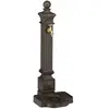 Relaxdays Fontaine extérieure de Jardin, avec Robinet et bac, HxLxP : 82 x 29 x 33 cm, Aussi pour la terrasse, Marron