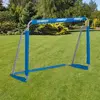 Relaxdays But de football, pour jardin, cage pour enfants & adultes, métal, avec filet, HLP: 110x152x74 cm, gris/bleu