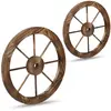 RELAXDAYS Lot de 2 roues décoratives en bois - 10037618-0