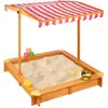Relaxdays Bac à sable avec toit réglable - Dimensions (H x l x P) : 11...