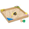 Relaxdays Bac à Sable, 4 assises d Angle, H x L x P: 11,5 x 90 x 90 cm...