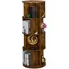 Relaxdays Petite bibliothèque, avec 20 compartiments, style industriel, pour livres et DVD, H x D : 137 x 50 cm, marron