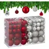 100 boules de Noël, mates, brillantes & pailletées, pour décorer le sa...