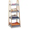 Relaxdays 10022215 Étagère Salle de Bain Bambou 4 Niveaux Meuble sur P...