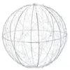 Relaxdays Boule décorative LED, Décoration intérieure fenêtre, Sphère lumineuse, à piles, Noël, Diamètre 20 cm, argenté