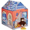 Relaxdays Tente de jeu enfants Police poste de police voiture chien 3 ...
