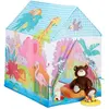 Relaxdays Tente de jeu enfants Jungle, tente enfants Safari, animaux, coloré 3 ans tissu HxlxP: 102 x 72 x 95 cm, coloré