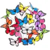 Relaxdays Décoration de jardin papillon, lot de 36, jardinière, piquets pour plantes, déco extérieur, métal, PVC, coloré