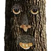 Relaxdays Visage Arbre Décoration Tronc 4 Pièces Motif Esprit De La ...