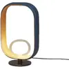 TOOY lampe de table FILIPA 555.31 (Cuir bi-couleur - verre et métal)