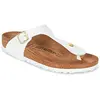 Birkenstock Femme Gizeh Birko-Flor Tongs, Blanc (Vernis Blanc), 38 EU