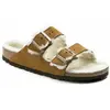 Sandales Birkenstock Arizona Vl Mink Lammfell Marron 37 1001135