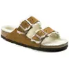 Birkenstock - Arizona Shearling Suede Leather - Sandales Mink - 44 - N...
