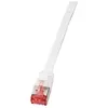Logilink Cable RJ45 cat.6 blinde u-ftp 1m plat blanc
