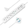 Bloc Multiprise - LOGILINK - Lps271 - 6 Prises - Interrupteur - 1,5 m - Blanc