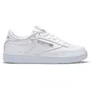 Reebok Club C 85, chaussures de gymnastique unisexes, Black White Vector Red, 42.5 EU