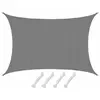 Voile d'ombrage AMANKA - 6x4m - HDPE - Protection anti-UV - Gris