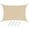 Voile d'ombrage AMANKA 3x5 m HDPE Rectangulaire Beige - Protection Sol...