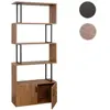 Mendler Bibliothèque HWC-A27 Compartiment de rangement avec porte 183x80cm brun foncé