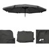 Toile pour parasol Meran Pro avec volant Ø 5m, polyester anthracite