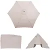 Mendler Toile de rechange pour parasol Florida Ø 3m polyester 6 baleines crème
