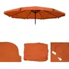 Mendler Toile pour parasol Meran Pro, parasol de marché gastronomique avec volant Ø 5m, polyester ~ terre cuite