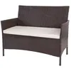 Mendler Banc De Jardin Halden En Polyrotin, Banquette Marron Chiné,...
