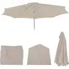 Mendler Housse de rechange pour parasol N19 Ø 3m tissu/textile 5kg crème