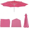 Mendler Housse de rechange pour parasol N19 Ø 3m tissu/textile 5kg rose