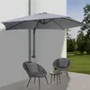 Mendler Parasol mural Casoria - - 3m - inclinable gris