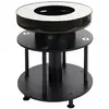 Mendler Bol de feu avec grill HWC-K95, foyer Grill BBQ acier inox émaillé Ø 56cm noir