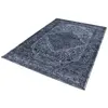 DELADECO Tapis de salon en coton bleu 80x150 cm