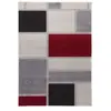 DELADECO Tapis géométrique pour salon gris moderne Torquay 170x120 CM - Gris