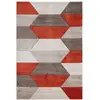 DELADECO Tapis de salon moderne tissé plat Rouge 120x160 cm