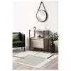 DELADECO Tapis moderne graphique intérieur Line Ivoire rouille 150x220