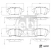 FEBI BILSTEIN Plaquettes de frein X4 pour AUDI: S5, A6, Q5, A4, SQ5, A8, S4, RS5, A5, S6, RS4, A7 (Ref: 184231)