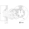 Disque de frein FEBI BILSTEIN 174457 avant, ventilé, 1 pièce