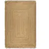 Tapis en jute naturelle fait main avec bord original 160x230
