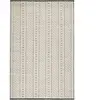 Tapis tissé main pure laine vierge blanc invoire à motifs  80x150