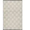 Tapis tissé main pure laine vierge blanc invoire à motifs 160x230
